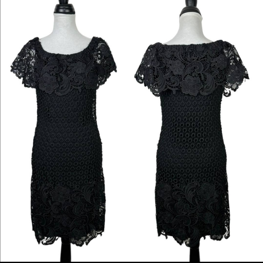 ISO Gianni Bini Off Shoulder Black Lace Dress